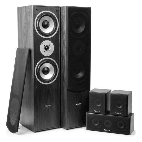 Fenton Thuis bioscoop speaker systeem - Zwart - 5 delig