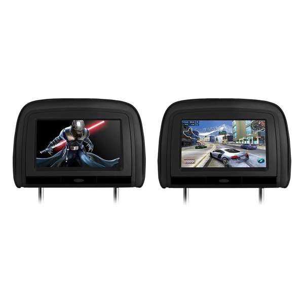 2x 9 inch Zwart HD TFT 1080 P hoofdsteun DVD Speler met HDMI ingang en game input 2x 9 inch Zwart HD TFT 1080 P hoofdsteun DVD Speler met HDMI ingang en game input