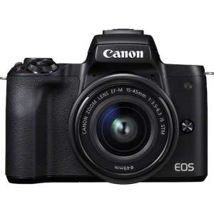 Canon EOS M50 + EF-M 15-45mm - inclusief cameratas en SD-geheugenkaart
