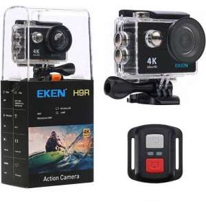 EKEN Action Camera H9R 4K UltraHD met EXTRA Batterij + 23 accessoires