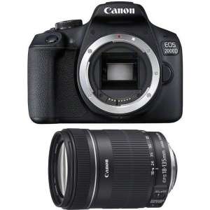 Canon EOS 2000D Body + 18-135mm - Zwart