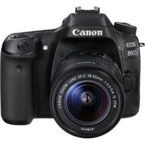 Canon EOS 80D Body + 18-55mm - Zwart