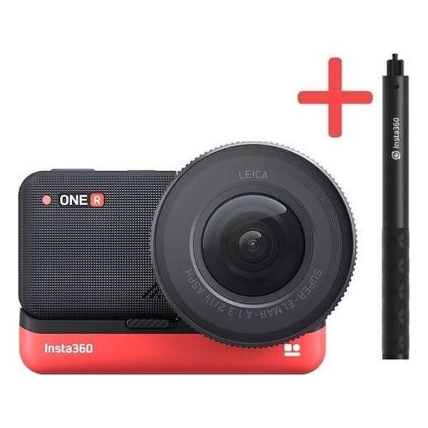 Insta360 One R 1-Inch Edition + Invisible Selfie Stick | actioncam - 1 inch sensor - Leica lens