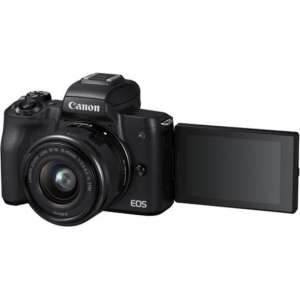 Canon EOS M50 Body + 15-45mm + 50mm + Adapter - Zwart