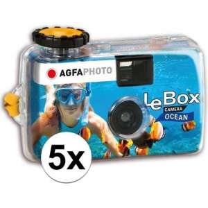 5x Wegwerp onderwater cameras voor 27 kleuren fotos  - Vakantiefotos weggooi cameras - Duiken/zwemmen