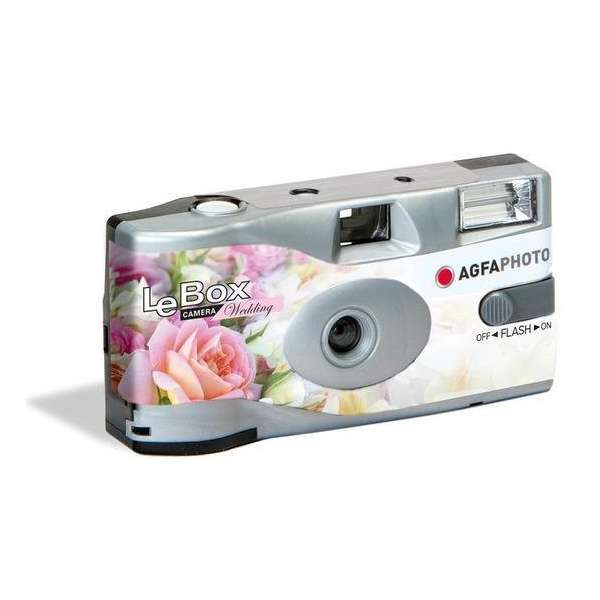 12x Bruiloft/huwelijk wegwerp camera met flitser en 27 kleuren fotos - Vrijgezellenfeest weggooi fototoestel