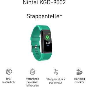 Stappenteller Horloge | Activity Tracker |Stappenteller| Waterdicht | Nintai KGD-9002
