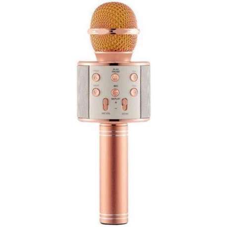 Karaoke Microfoon - Draadloos - Bluetooth Verbinding - Rosékleurig - Voor de gezelligste feestjes