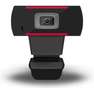 Webcam Full HD - 1080p - USB Webcam met Microfoon - Webcam voor PC of Laptop -  Draaibaar - Zwart