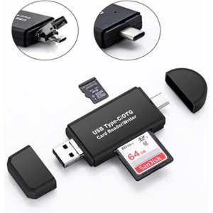 3 in 1- Type-C USB- Card Reader/Writer