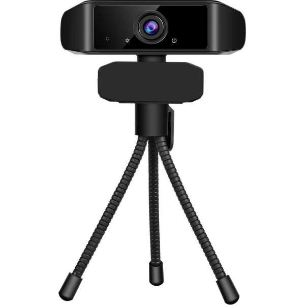 Webcam - Computer - PC - Microfoon - Videobellen - Vergaderen -  Werk - Livestreamen - Windows - USB - HD - Zwart