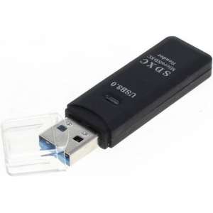 USB Cardreader met USB-A connector en 2 kaartsleuven - voor (Micro) SD/SDHC/SDXC/MMC/TF - USB3.0