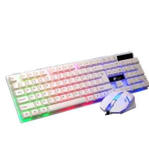 Mechanisch Gaming Toetsenbord - QWERTY - Rainbow LED Verlichting - RGB - 104 Keys + Muis Gamer