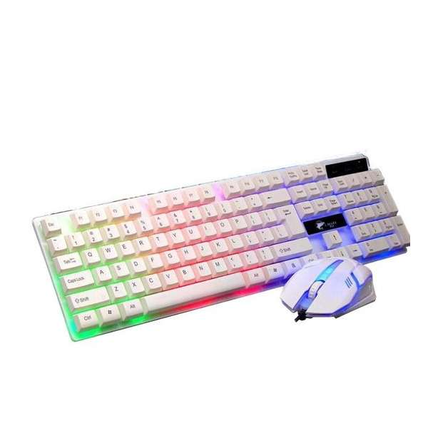 Mechanisch Gaming Toetsenbord - QWERTY - Rainbow LED Verlichting - RGB - 104 Keys + Muis Gamer