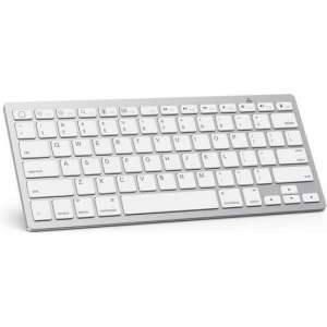 Draadloos Toetsenbord - Wireless Keyboard - Bluetooth - Zilver