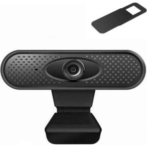 Webcam HD (met Cover) - Op computer - Webcam voor pc - Webcamera - Vergaderen - Werk & Thuis - USB - Microfoon - Windows & Mac