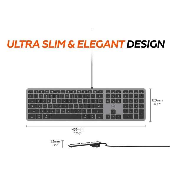 Bedraad toetsenbord - Mobility Lab - ML302843 - ULTRA SLIM DESIGN - Perfect design voor thuis of op kantoor