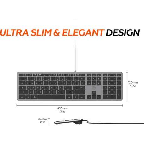 Bedraad toetsenbord - Mobility Lab - ML302843 - ULTRA SLIM DESIGN - Perfect design voor thuis of op kantoor