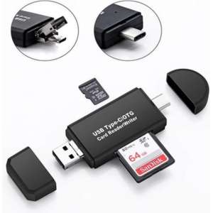 3 in 1- Type-C USB- Card Reader/Writer