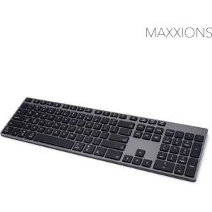 Maxxions® Draadloos Aluminium Toetsenbord met Numpad - Macbook laptop toetsenbord - Space Grey