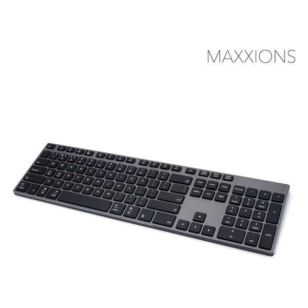 Maxxions® Draadloos Aluminium Toetsenbord met Numpad - Macbook laptop toetsenbord - Space Grey