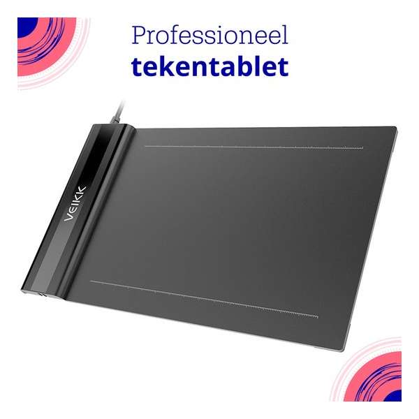 Teken Tablet – Tekentablet – Grafische Tablet - 230x144mm – 5080 LPI – 8192 – Nintai VEIKK S640