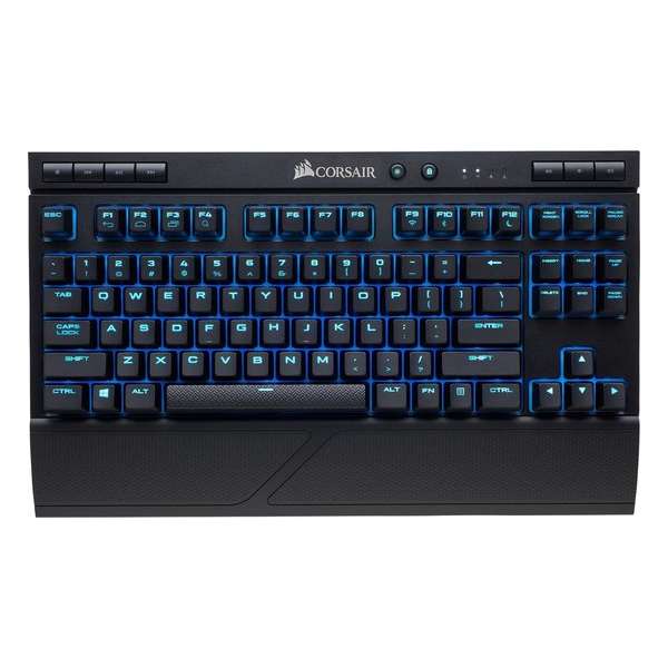 Corsair K63 Blue LED - Qwerty - Cherry MX Red - Draadloos Tenkeyless Mechanisch Toetsenbord Corsair K63 Blue LED - Qwerty - Cherry MX Red - Draadloos Tenkeyless Mechanisch Toetsenbord
