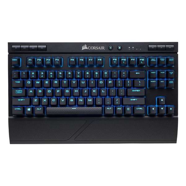 Corsair K63 Blue LED - Qwerty - Cherry MX Red - Draadloos Tenkeyless Mechanisch Toetsenbord