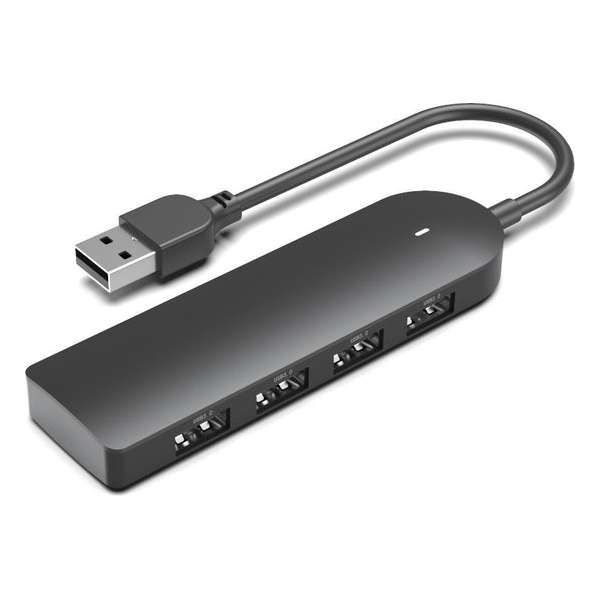 New Convenience 3.0 USB splitter – 3.0 USB-hub met 4 poorten op hoge snelheid – Plug and play USB Switch – 5 Gbps – Zwart