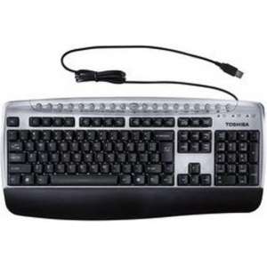 Toshiba USB Multimedia Keyboard US - silver/black