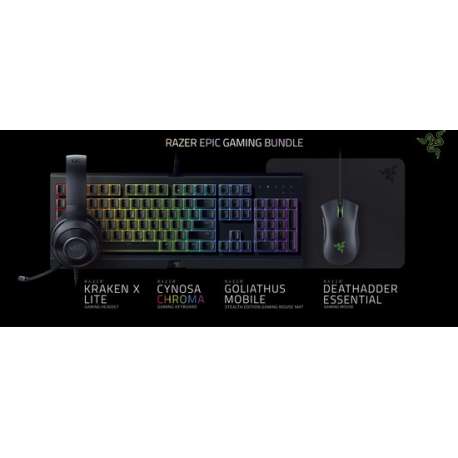 Razer Epic Holiday Gaming Bundel - Toetsenbord+Headset+Muis(Mat) - Qwerty