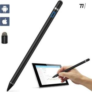 TIKKENS Active Stylus Pen Zwart - Geschikt voor Android / iOS / Windows - Tablets / IPad / Smartphone - Universeel