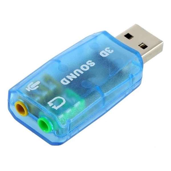 Externe USB Geluidskaart Adapter - Headset + Microfoon - Sound Card - Audio Kaart Dongle - USB Microfoon - Voor Laptop, PC, Mac
