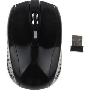 DVSE - Draadloze muis 2.4Ghz optische muis geschikt voor laptop & pc Zwart