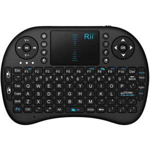 Rii Mini Wireless Keyboard i8 RF Draadloos QWERTY Engels Zwart toetsenbord