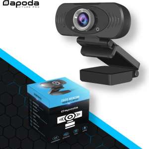 Dapoda® Full HD Webcam voor pc met microfoon – Webcamera met USB – Camera – Windows en Mac - 1080P - Zwart