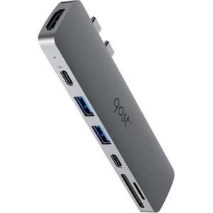 7 in 1 USB C Hub - Adapter voor Macbook Pro/Air- USB C naar HDMI - Thunderbolt 3 - USB 3.0 - Micro SD