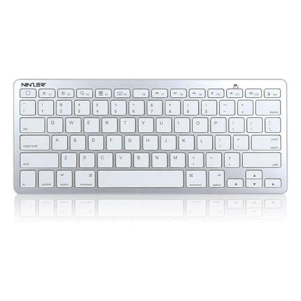 Ninzer® Bluetooth Portable Mini Draadloze Toetsenbord | Zilver