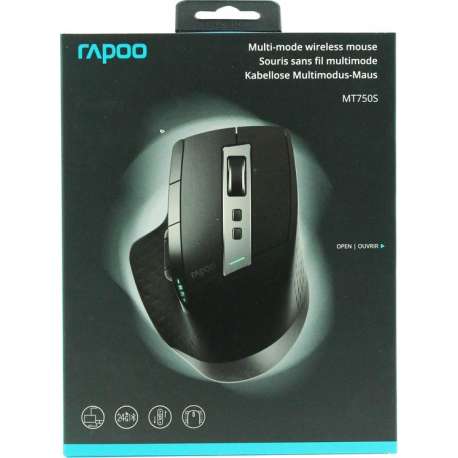 Rapoo MT750S muis RF draadloos + Bluetooth Optisch 3200 DPI Rechtshandig