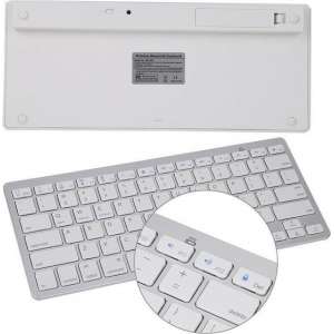 Case2go - Universeel Draadloos Bluetooth Toetsenbord - Wireless Keyboard - Windows - IOS - Android - Wit