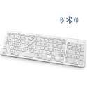 Draadloos Toetsenbord met Numpad - Oplaadbaar  Bluetooth Keyboard - Wit