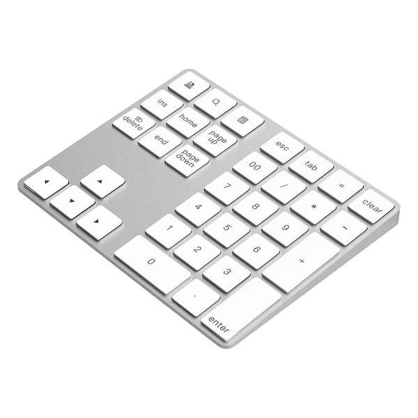 Numpad – Numeriek Toetsenbord Draadloos – Keypad Bluetooth – Zilver