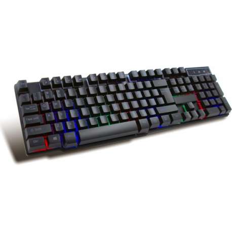 PLATINET VRGBK7023B VARR GAMING USB Keyboard RGB Verlichting US Layout, Anti Ghosting, verhoogde membraan toetsen