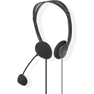 Nedis - Nedis CHST100BK Pc-headset On-ear 2x 3,5 Mm Connectoren 2,0 M Zwart - 30 Dagen Niet Goed Geld Terug