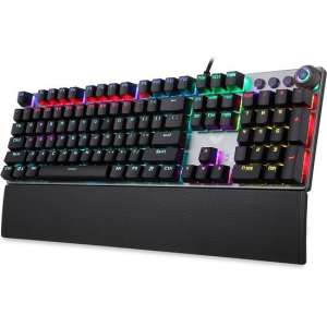 AULA F2058 RGB mechanisch gaming toetsenbord - qwerty - blue switch - 108 keys anti-ghosting game toetsenborden