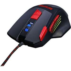 Battletron Gaming muis - muis voor het gamen - 7 verschillende LED kleuren - 8 knoppen voor hotkeys - 150 cm usb kabel