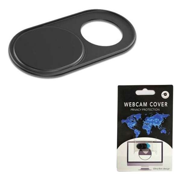 Webcam Cover - Privacy schuifje - Geschikt voor Macbook, Laptop en Tablet - Zwart