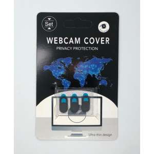 Webcam Cover - Privacy schuifje - Geschikt voor Macbook, Laptop en Tablet - Zwart - 3 stuks