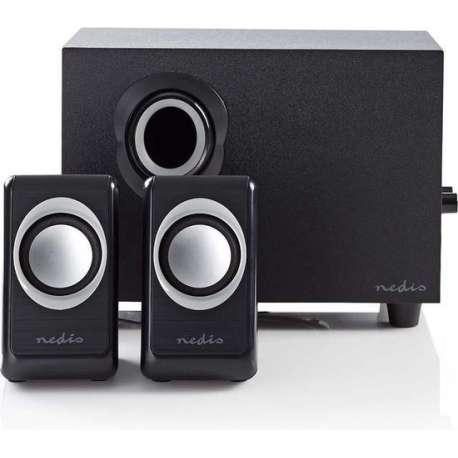 Stereo 2.1 Speakersysteem met subwoofer (33W RMS, Zwart)