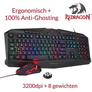 REDRAGON S101-1 - 2in1 Pro Gaming combo pack (Toetsenbord, Muis) QWERTY